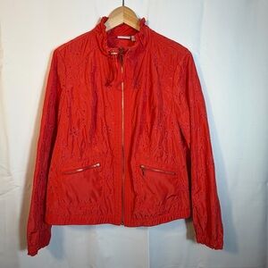 Chic Red Bomber Jacket for Women